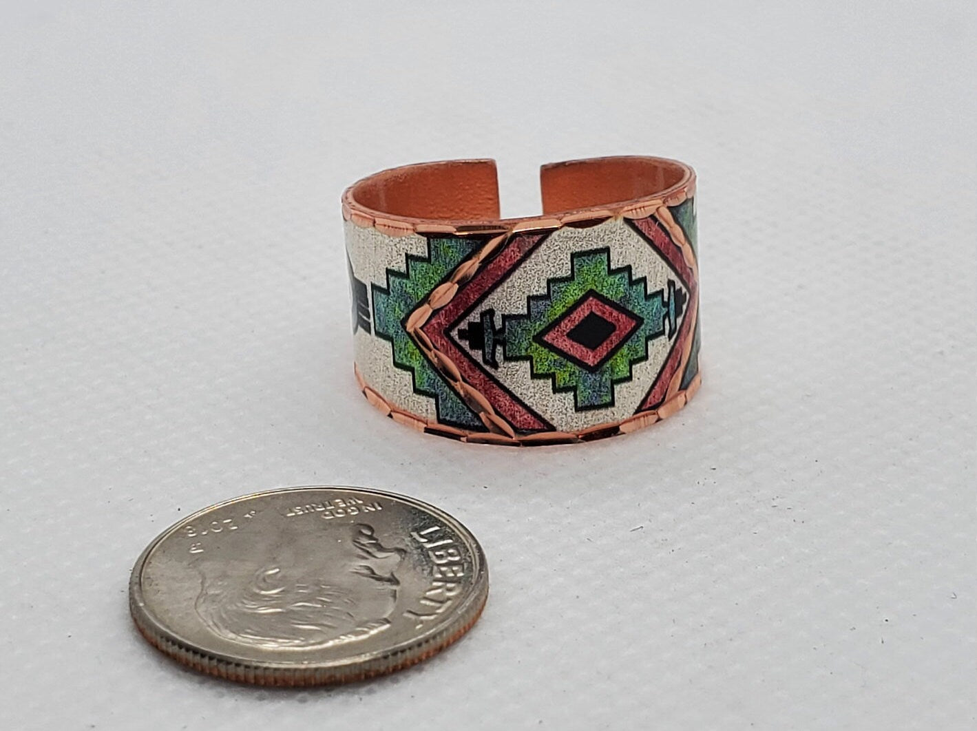 RI - Southwest Native American Inspired Ring - Beautiful adjustable COPPER ring.