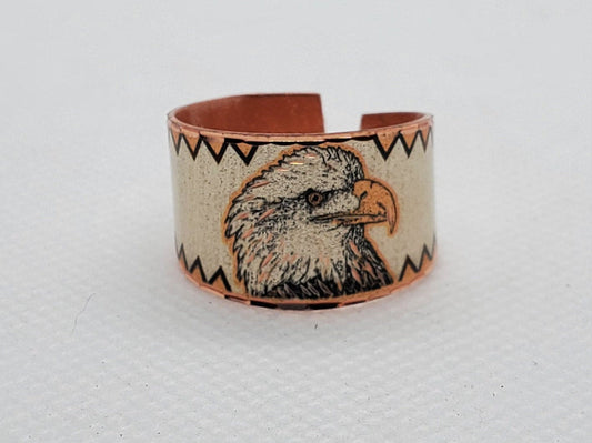 RI-American Eagle Ring - Beautiful adjustable COPPER ring.