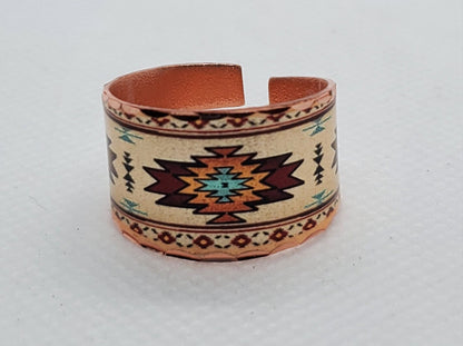 RI - SW Native Inspired Navajo Inspired Ring - Beautiful adjustable COPPER ring.