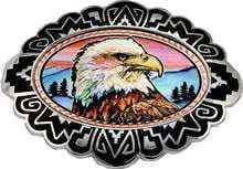 American Bald Eagle - Western Belt Buckle on Copper