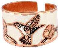 RI - NW Native Inspired Hummingbird - Beautiful adjustable COPPER ring.