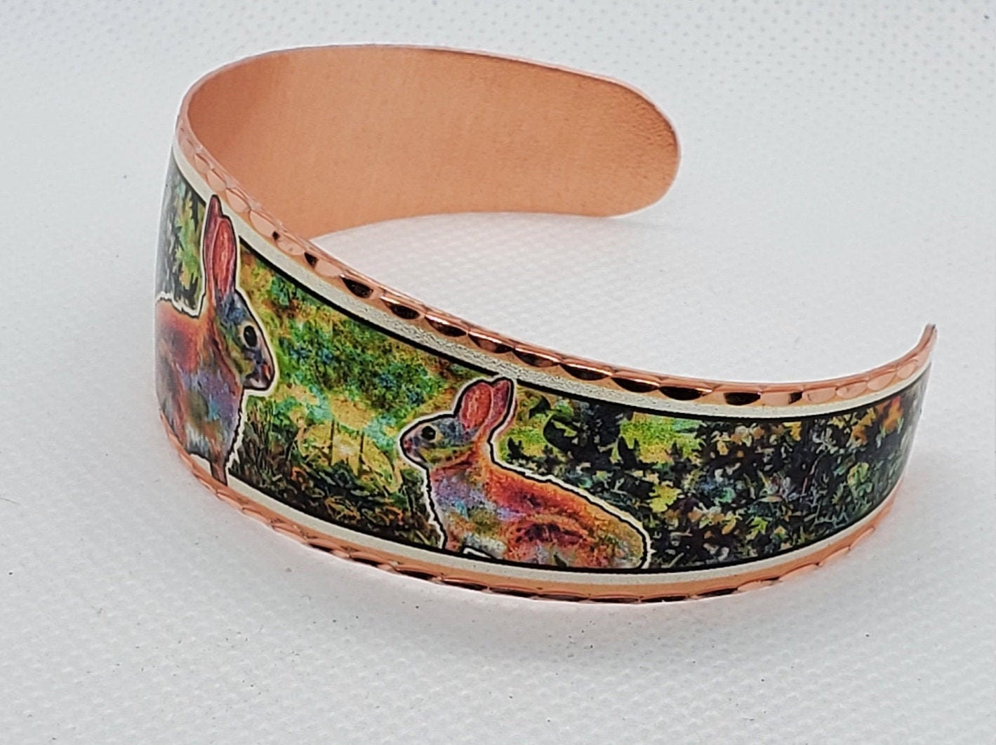 BR - Bunny Rabbit - Beautiful adjustable COPPER cuff bracelet.