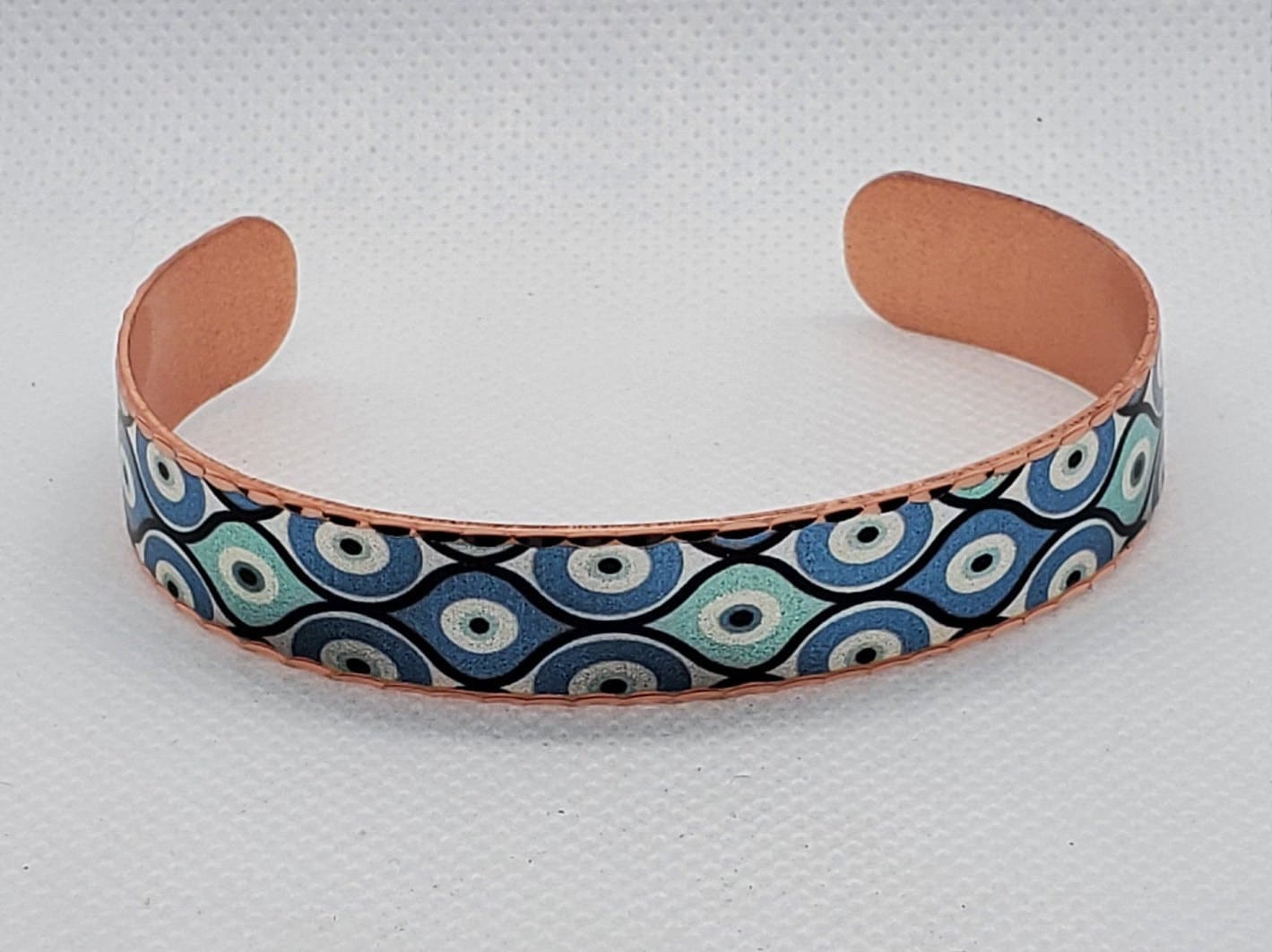 BR - Eye - Beautiful adjustable COPPER cuff bracelet.