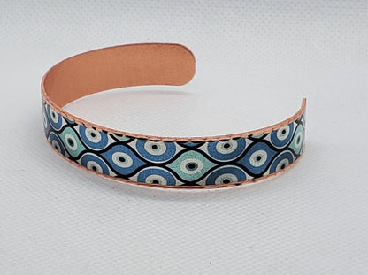 BR - Eye - Beautiful adjustable COPPER cuff bracelet.