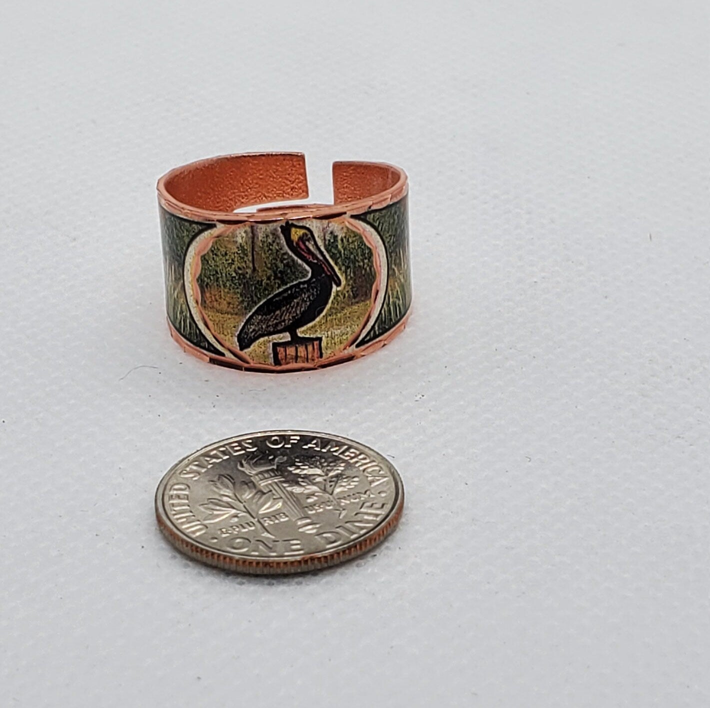 RI - Pelican Ring - Beautiful adjustable COPPER ring.