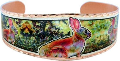 BR - Bunny Rabbit - Beautiful adjustable COPPER cuff bracelet.