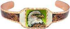 BR - Bald Eagle - Beautiful adjustable COPPER cuff bracelet.