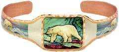 BR - Polar Bear - Beautiful adjustable COPPER cuff bracelet.