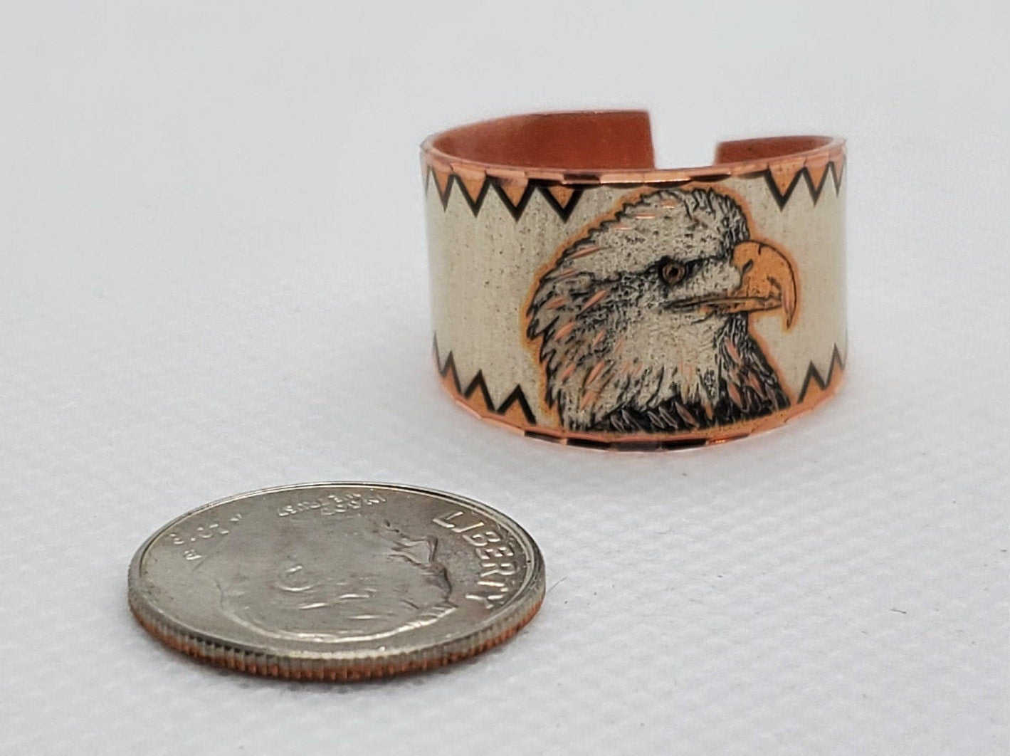 RI-American Eagle Ring - Beautiful adjustable COPPER ring.