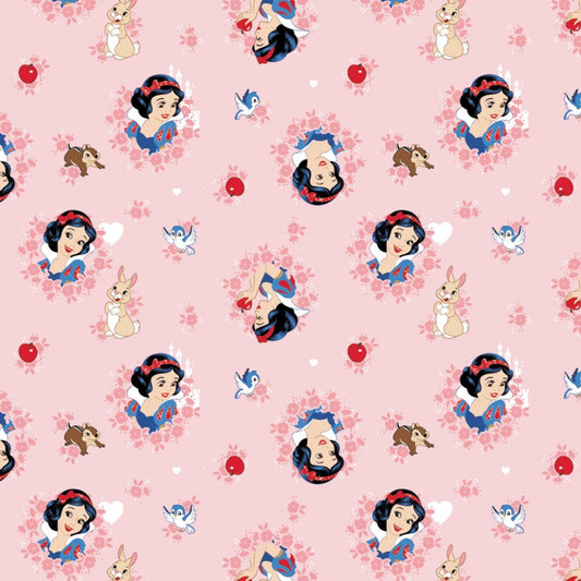 Forever Princess- Snow White in Wreaths Fabric by the half yard. 100% Cotton. SNOW WHITE PRINCESS