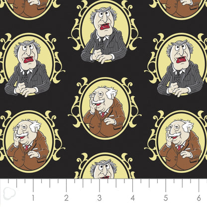 Muppets Waldorf and Statler Fabric by the half yard. 100% Cotton. WALDORF, STATLER MUPPETS