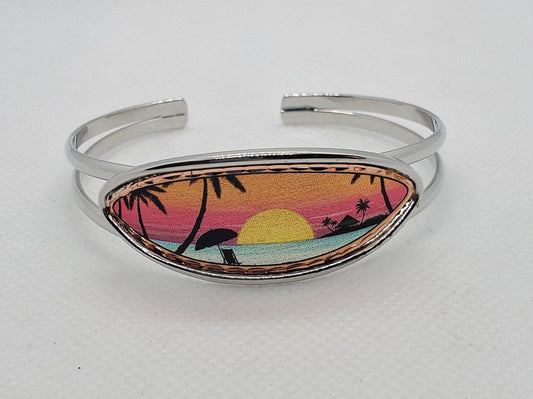 BR - Tropical Paradise - Beautiful adjustable COPPER cuff bracelet.