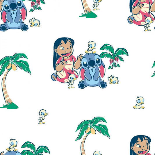 Lilo and Stitch with Friends Fabric by the half yard. 100% cotton.