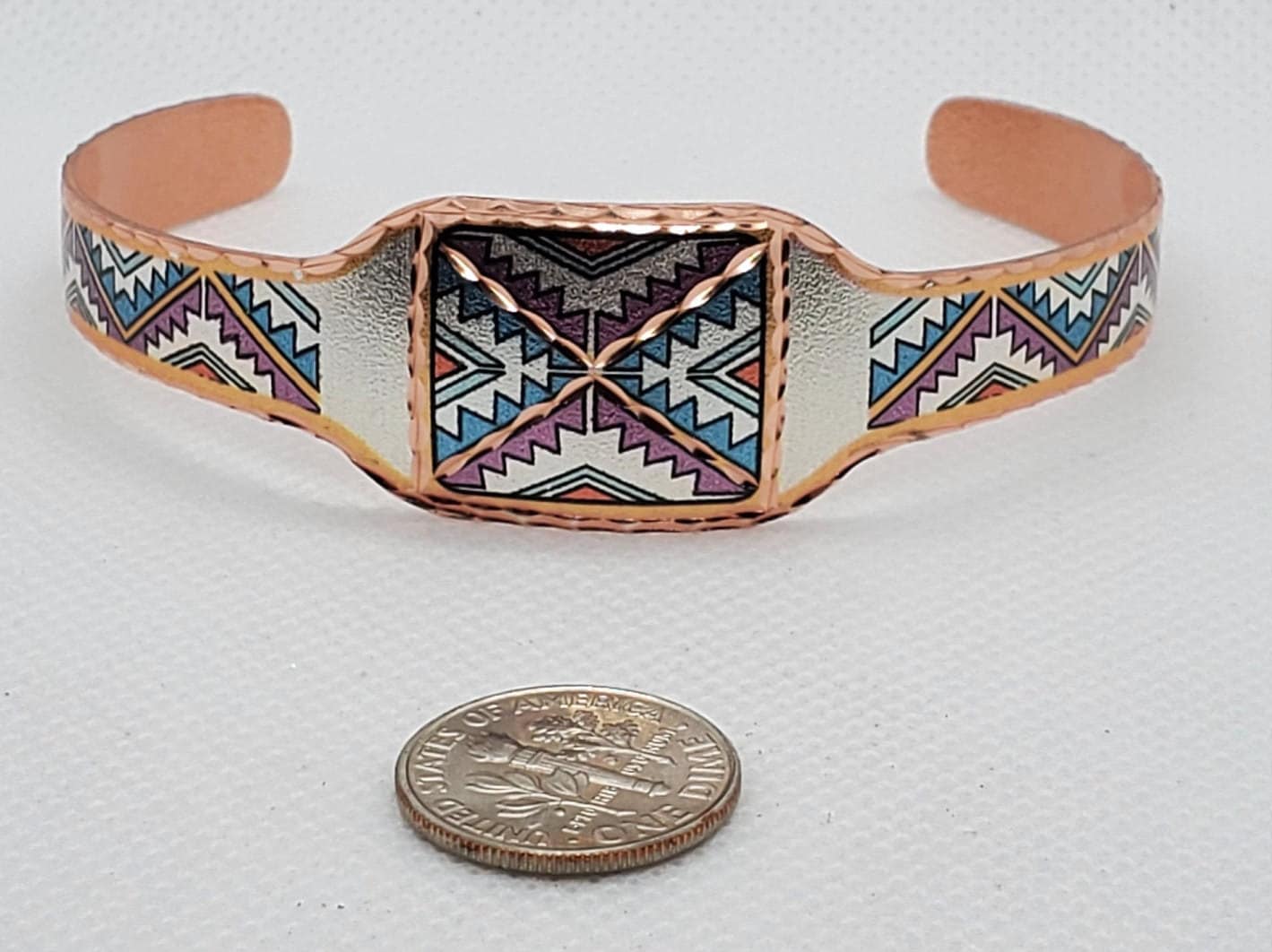 BR - Tribal Native Inspired Bracelet - Beautiful adjustable COPPER cuff bracelet.