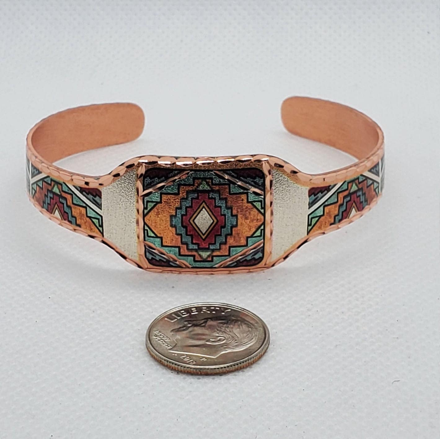 BR - SW Native Inspired - Beautiful adjustable COPPER cuff bracelet.