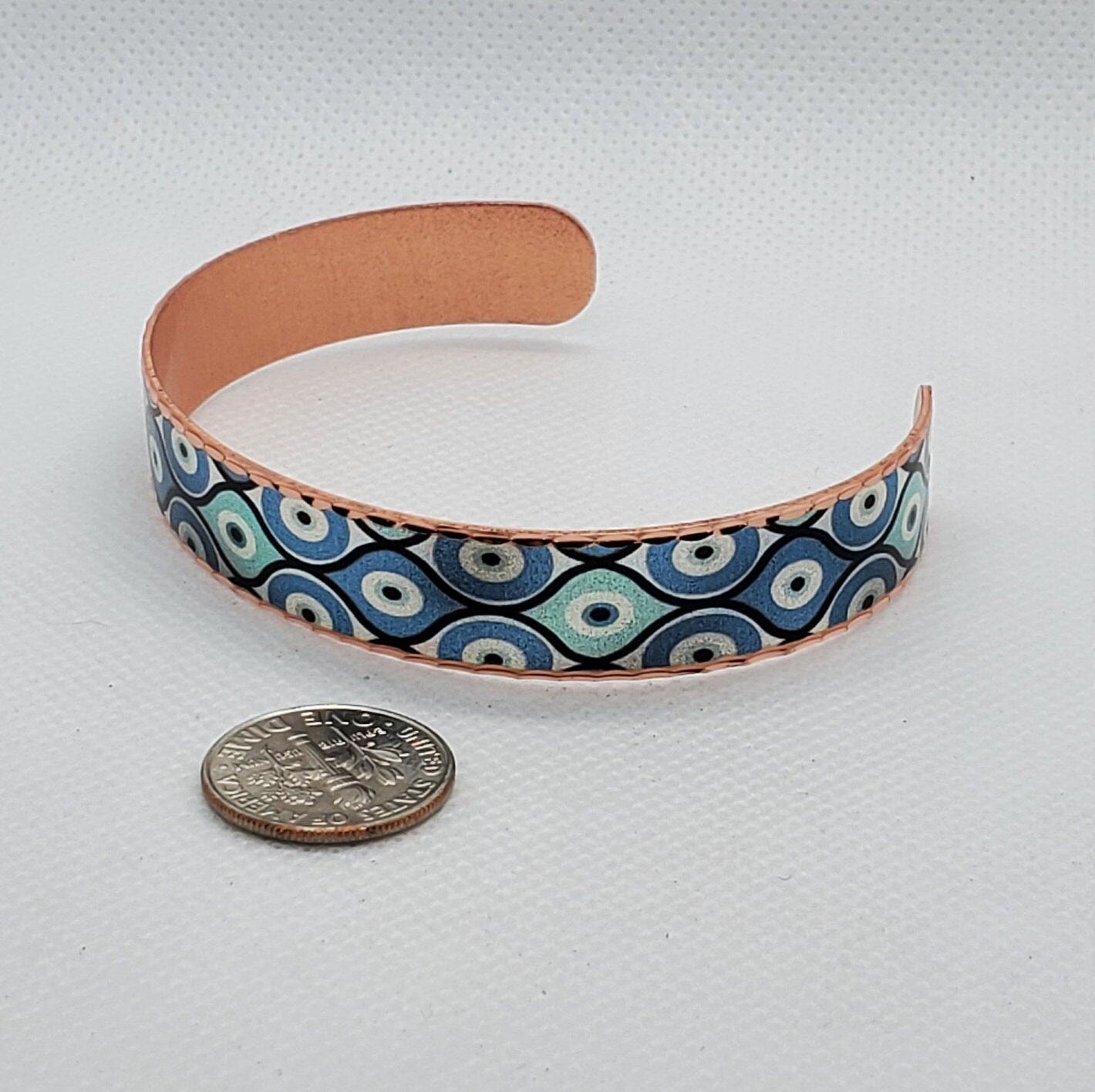 BR - Eye - Beautiful adjustable COPPER cuff bracelet.