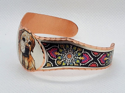 BR - Labrador Retriever Bracelet - Beautiful adjustable COPPER cuff bracelet.