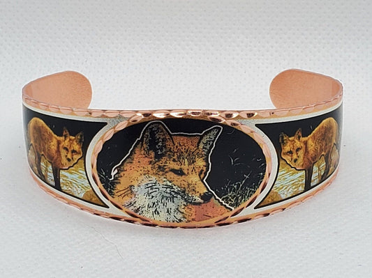 BR - Fox - Beautiful adjustable COPPER cuff bracelet.