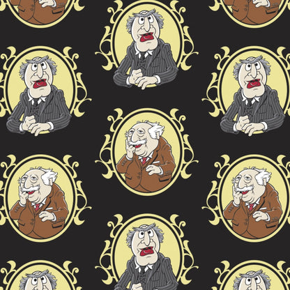 Muppets Waldorf and Statler Fabric by the half yard. 100% Cotton. WALDORF, STATLER MUPPETS