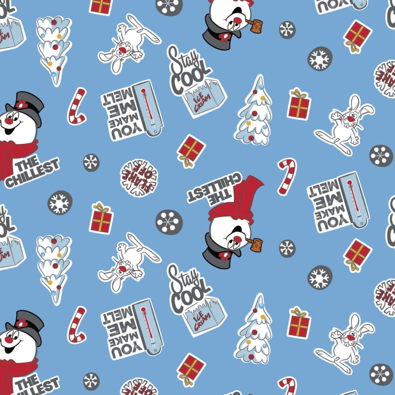 Frosty the Snowman Fabric by the half yard. 100% cotton. FROSTY SNOWMAN WINTER