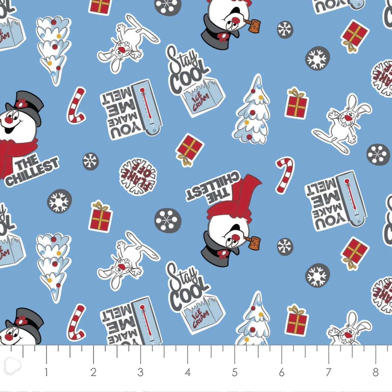 Frosty the Snowman Fabric by the half yard. 100% cotton. FROSTY SNOWMAN WINTER