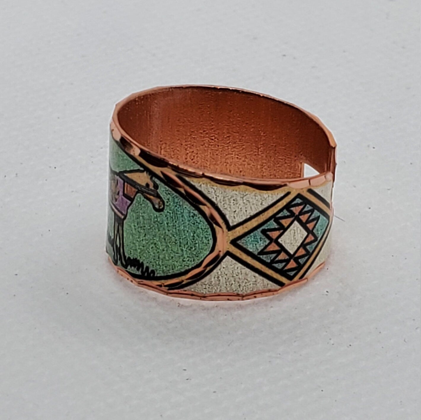 RI - Horse Ring - Beautiful adjustable COPPER ring.