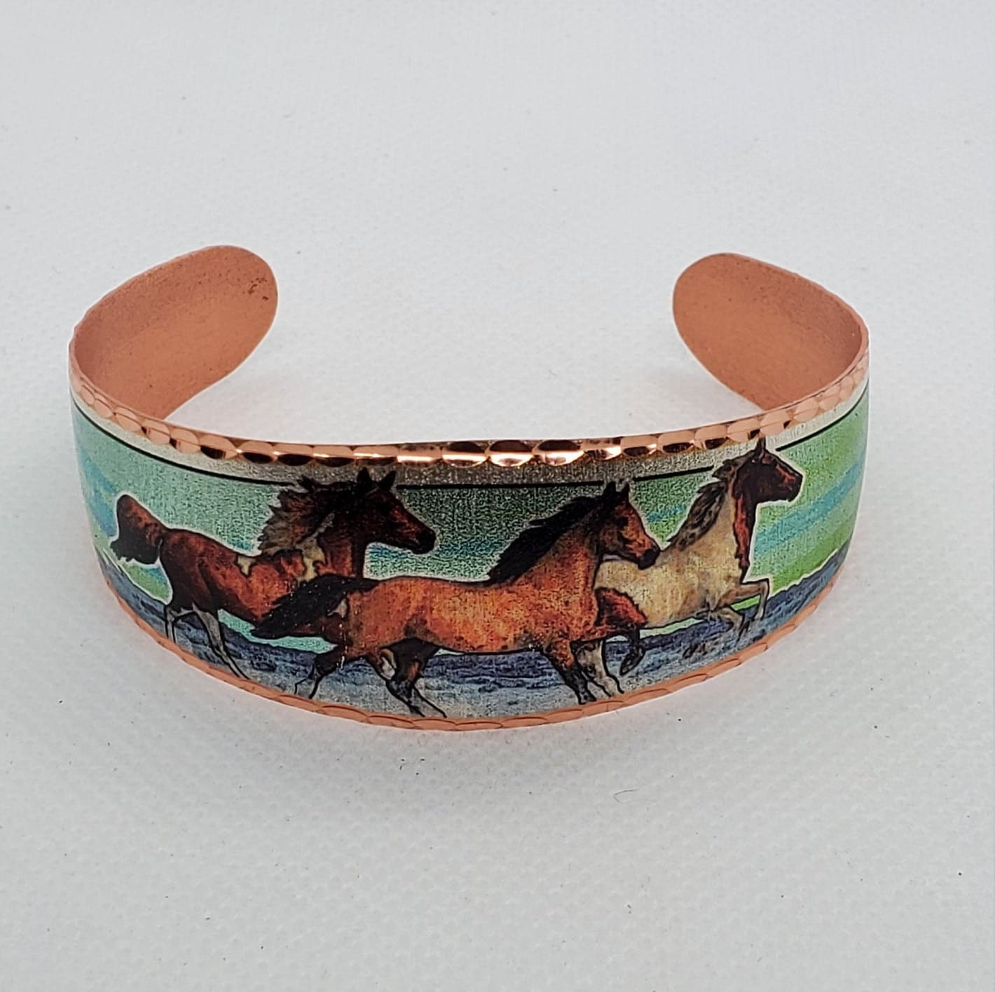 BR - Wild Horses - Beautiful adjustable COPPER cuff bracelet.