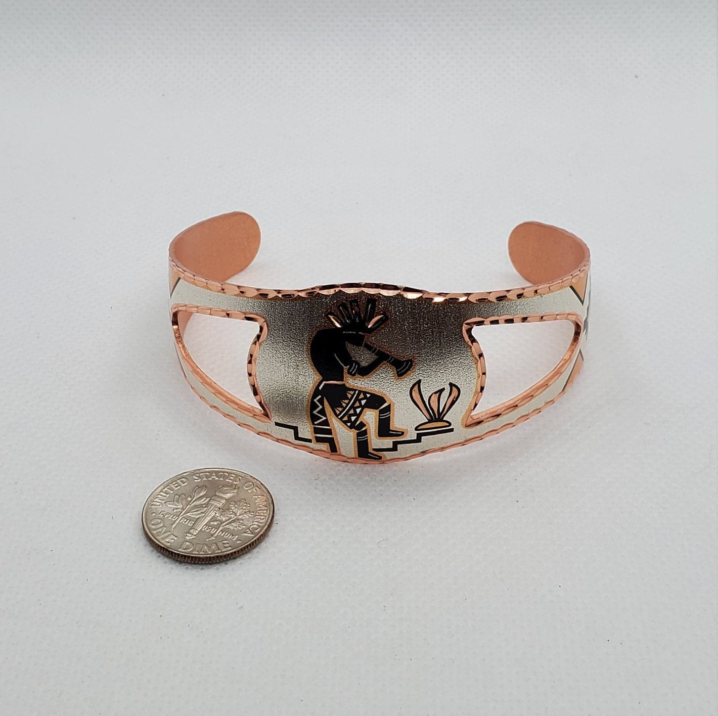 BR - Kokopelli Bracelet - Beautiful adjustable COPPER cuff bracelet.