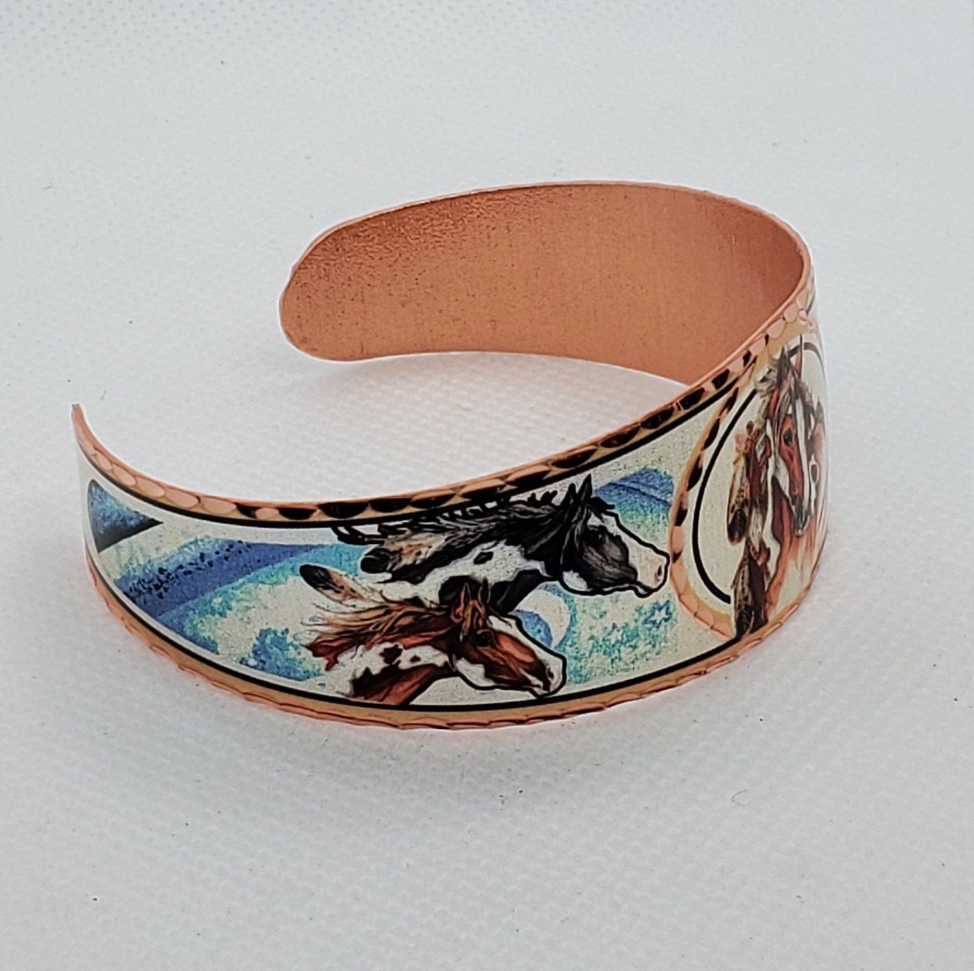 BR - Wild Horses - Beautiful adjustable COPPER cuff bracelet.