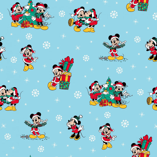 Mickey and Friends Christmas Fabric by the half yard. 100% cotton.