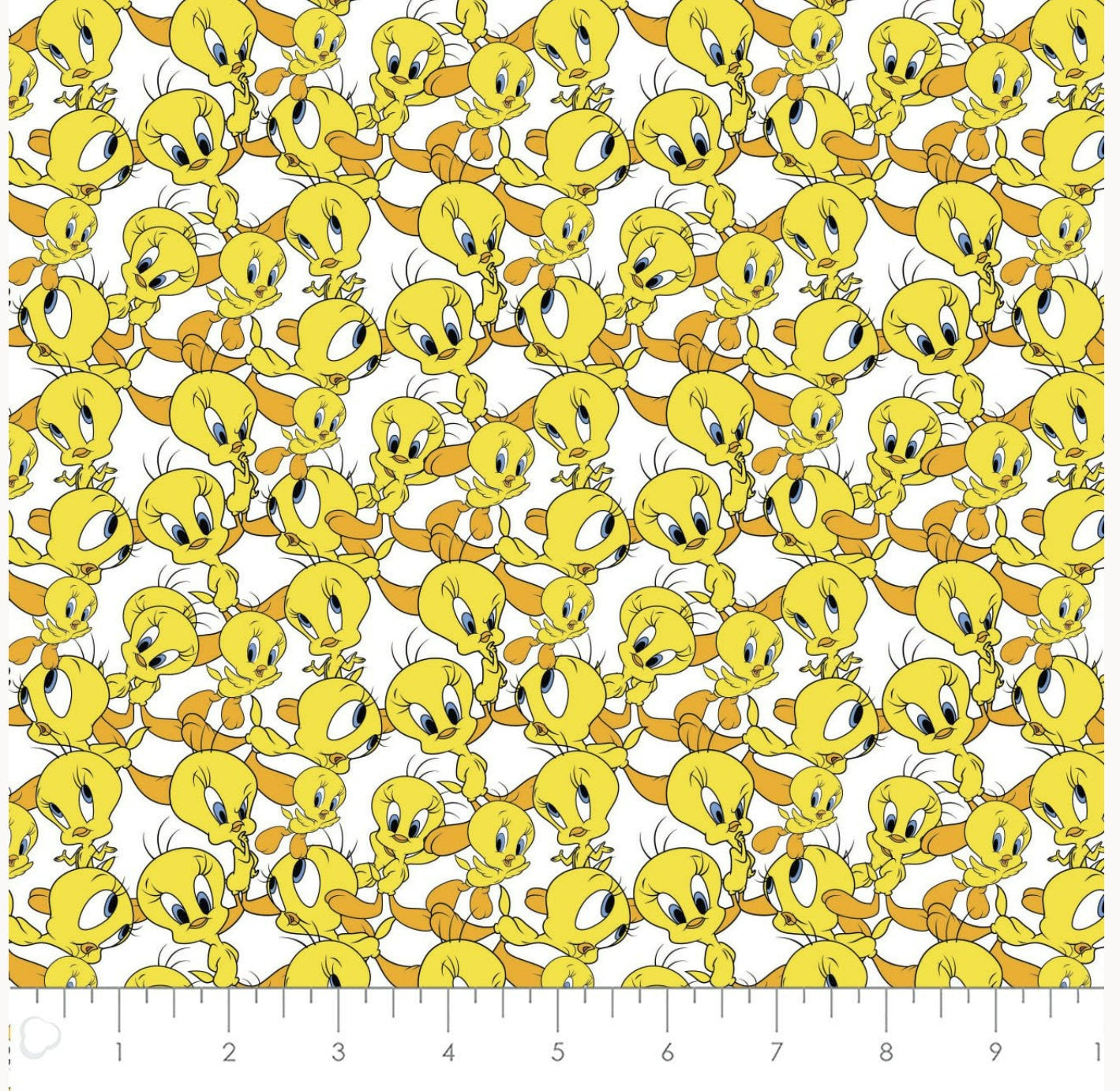 Tweety Fabric by the half yard. 100% Cotton. Looney Tunes