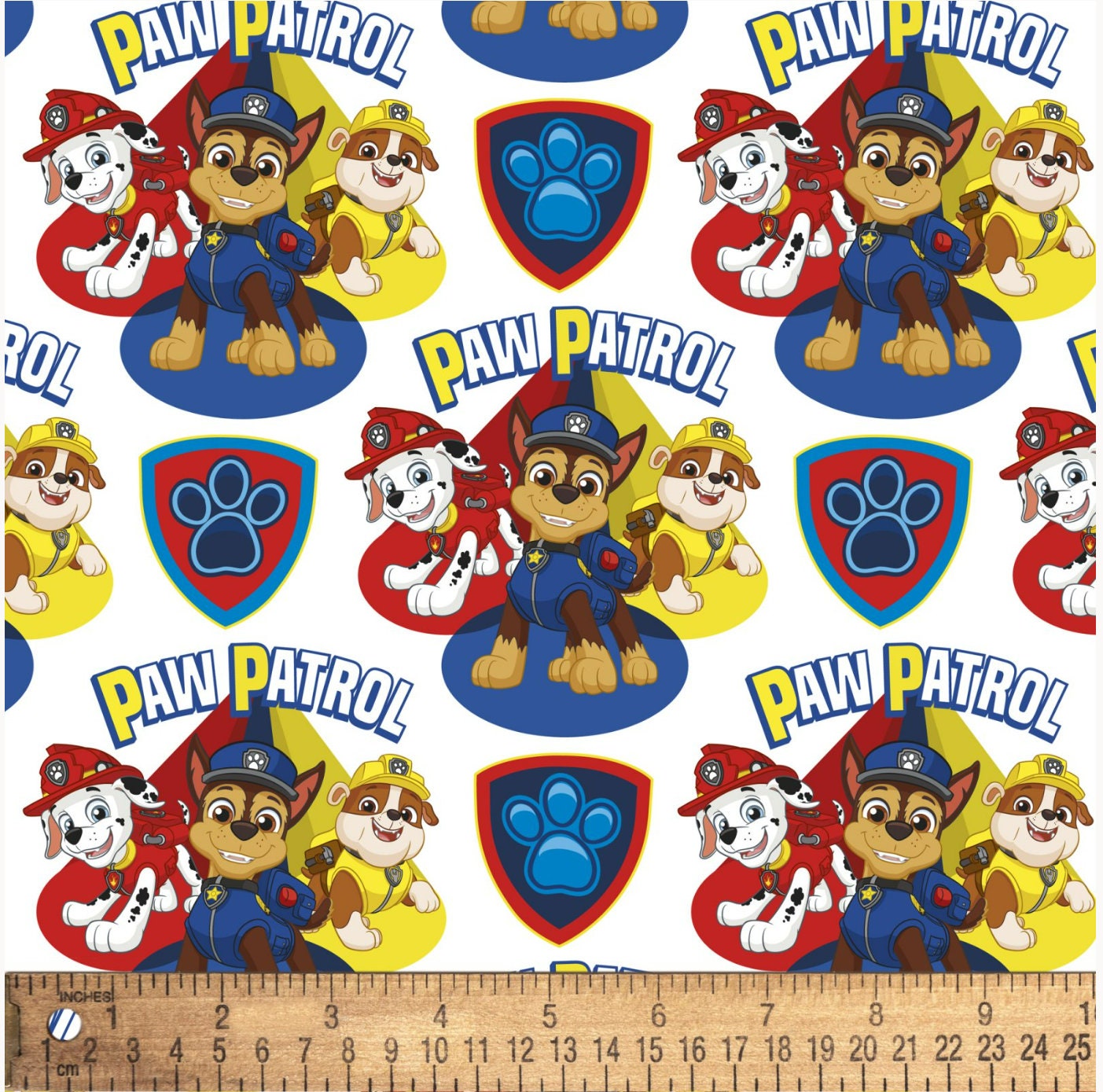 Paw Patrol - Pups on Spotlight Fabric by the half yard. 100% cotton. PAW PATROL