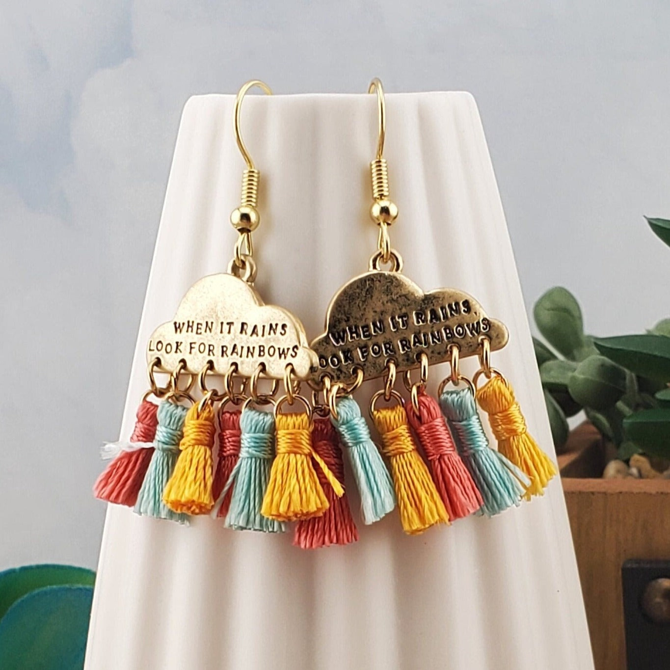 When it Rains Earrings, Gold Plated Earring Wire