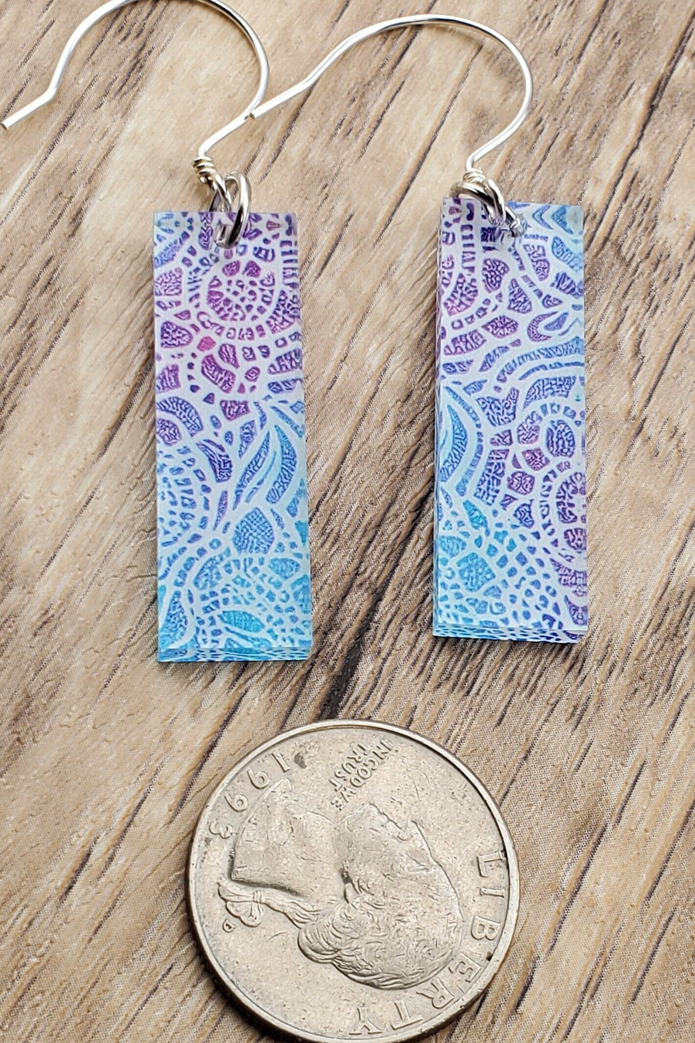 SS Abstract Art - Laser cut Lightweight Acrylic earrings - Sterling Silver Hooks