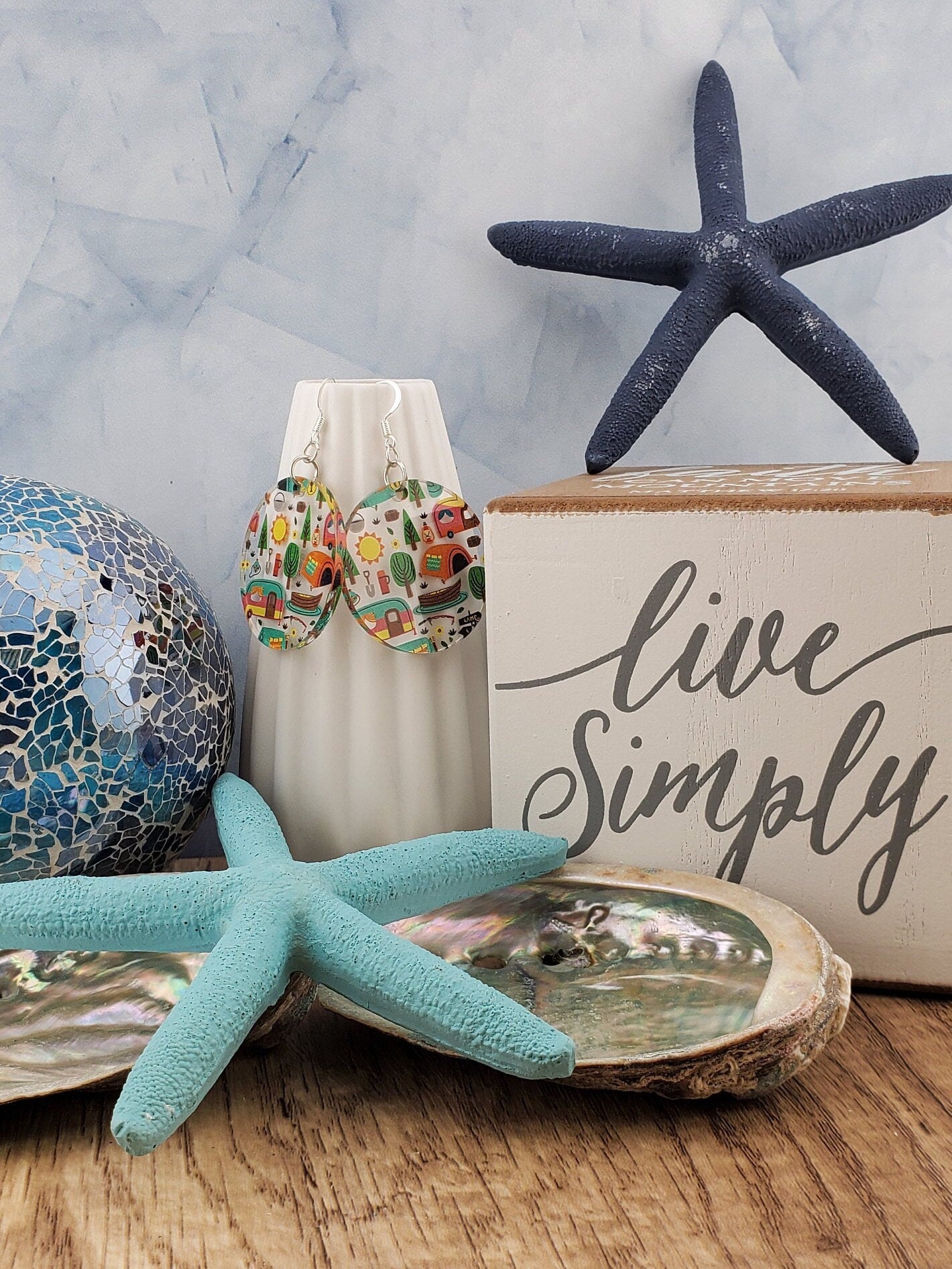 SP Adventure is out there Camping Earrings - Laser cut Lightweight Acrylic earrings - Silver Plated Hooks