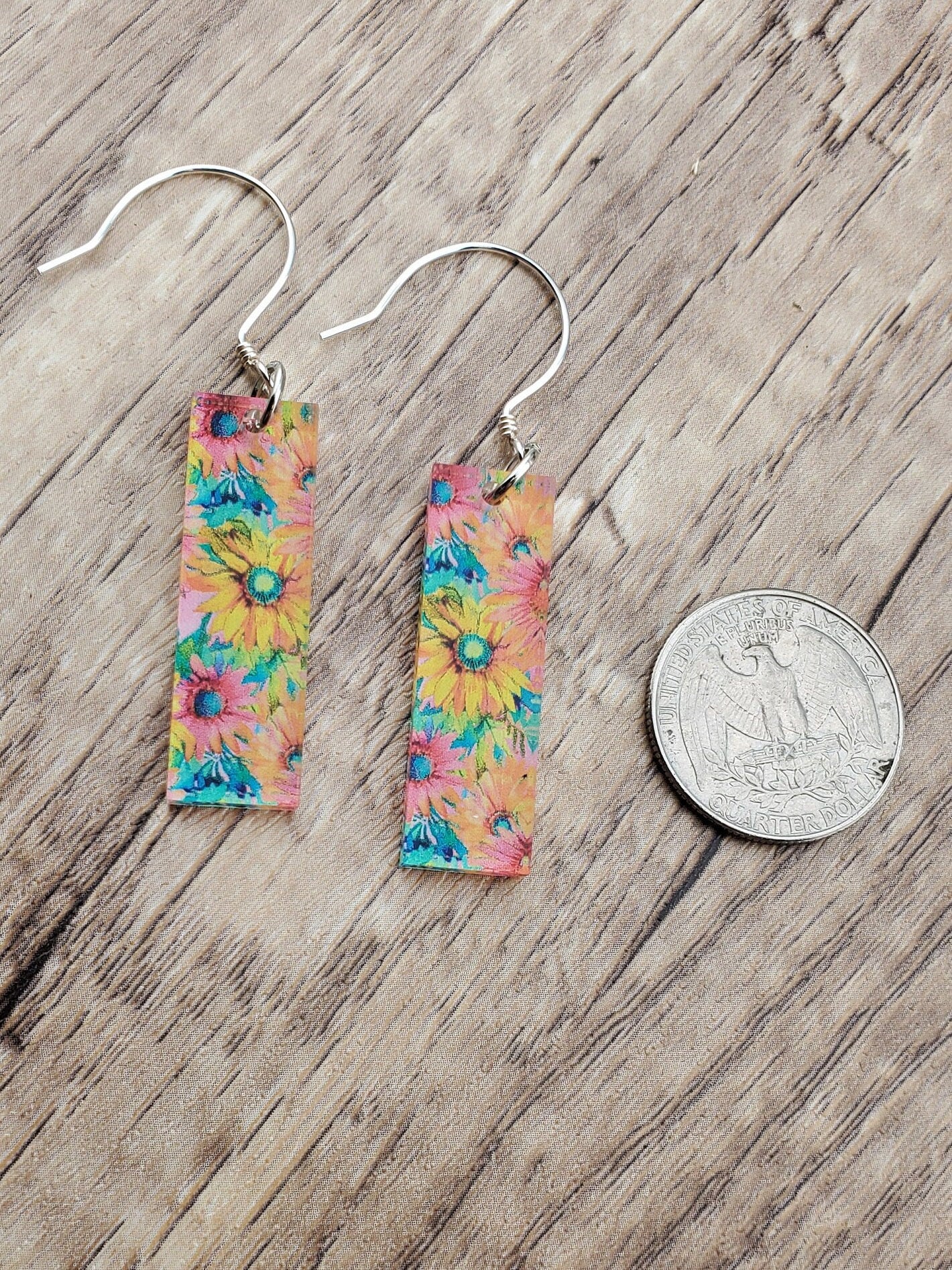 Fresh as a Daisy earrings - Laser cut Lightweight Acrylic earrings - Sterling Silver Hooks