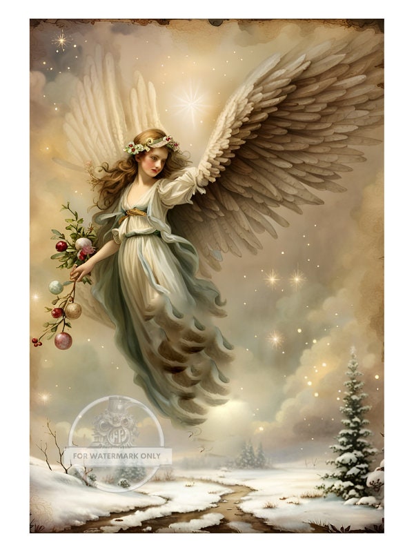 A4 Christmas Angel Rice Paper