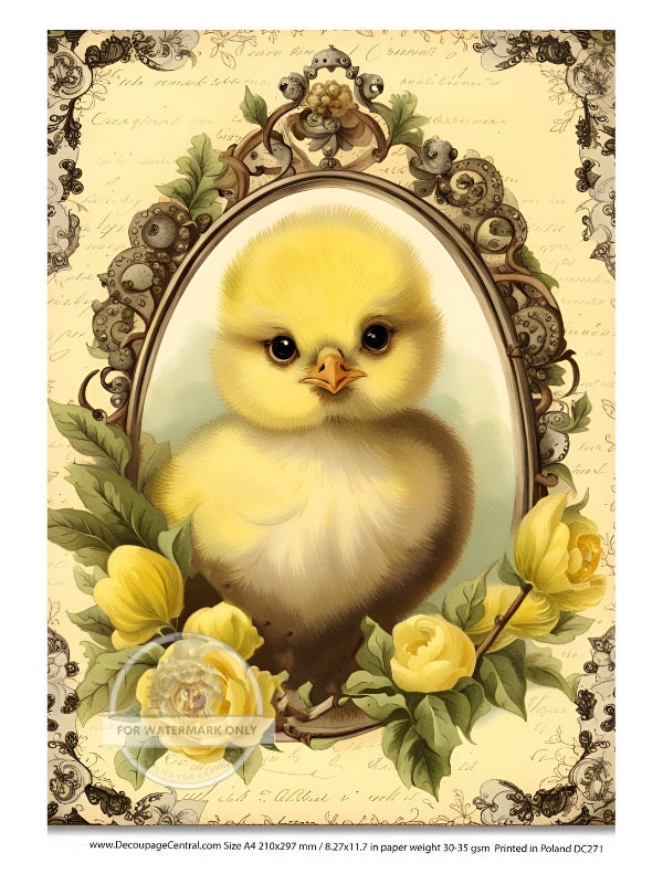 A4 Adorable Chick Rice Paper